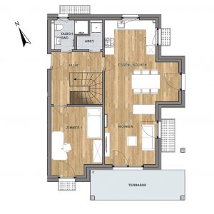 Grundriss Wohnung 01 EG | 3,5-4,5 Zimmer | Habichthorst 11 | Iimmobilien hanseatische Lebensart GmbH